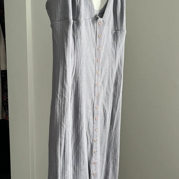 Free People Grayish Purple Ribbed Midi Dress, NWOT - Picture 5 of 6
